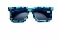Солнцезащитные пиксельные синие очки Майнкрафт (размер до 6 лет)