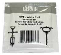 Винные дрожжи Gervin GV5 White Fruit Wine, 5 гр