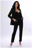 Костюм женский костюм классический костюм строгий костюм женский в офис брючный костюм Классика DAZZLE STYLE, черный, 56