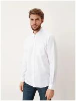 Рубашка мужская, s.Oliver, артикул: 130.10.112.11.120.2107862, цвет: белый (0100), размер: XL