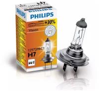 Лампа автомобильная галогенная Philips Vision +30% 12972PRC1 H7 12V 55W PX26d 1 шт