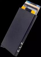 Картхолдер кредитница ELF Leather c RFID и NFC защитой кредиток от считывания. Визитница для кредитных карт с веерным механизмом выдвижения