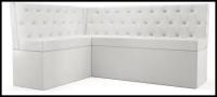 Кухонный диван угловой Венеция лофт 158х118х82 белый