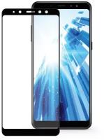 Защитное стекло для Samsung Galaxy A8 2018 черное противоударное / закаленное