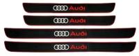 Накладки на пороги Audi универсальные резиновые A3, A4, A5, A6, Q7, Q5, Q3
