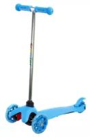 Самокат-кикборд DIGICARE DISCO, детский, max 60 кг, мигающие колеса, голубой