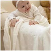 Плед детский для новорожденных Луны 100х118 (Termosoft), плед на выписку из роддома, плед плюшевый в коляску, кроватку, фотоплед, на крещение