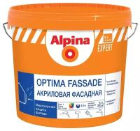 Краска акриловая Alpina Expert Optima Fassade влагостойкая моющаяся матовая белый 9 л