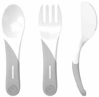 Набор приборов Twistshake (Learn Cutlery). Белый (White). Возраст 6+m. Арт. 78207