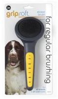 J. W. Щетка-пуходерка, для собак, жесткая, маленькая Grip Soft Slicker Brush Small Цвет: Желтый, Черный