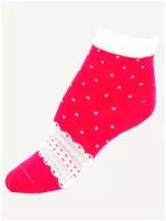 Носки детские "Ажурный горох" Красная ветка С766, Красный, 16 (размер обуви 24-26)