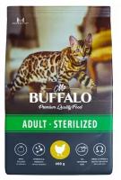 Сухой корм для стерилизованных кошек и кастрированных котов MR. BUFFALO STERILIZED с курицей
