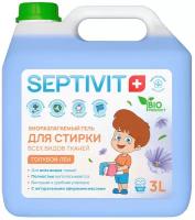 Гель для стирки всех видов ткани Голубой лен SEPTIVIT Premium / Гель-концентрат для стирки детского белья Септивит / 3 литра