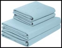Комплект полотенец вафельных Home One 45х70 (2шт), 80х150 (2шт), голубой
