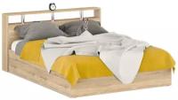 Кровать с ящиками Камелия 1600, цвет дуб сонома, ШхГхВ 163,5х217х78,2 см, спальное место 1600х2000 мм, без матраса, основание есть