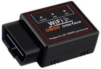 Диагностический автосканер ELM327 V 1.5 Wi-Fi OBD2 для iOS Android Windows / Чип PIC18K25F80 / Красный-черный