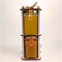 Медовый набор Bashpodarki Башня, 2х240гр, Цветочный мед Липовый мед Натуральный мед