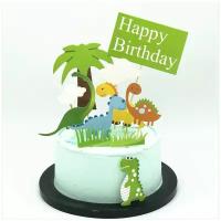 Набор для украшения торта к Дню рождения "Динозавры"