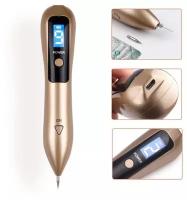 Косметологический аппарат Plasma Pen — плазменный коагулятор, лазер для удаления родинок, пигментации, веснушек, папиллом, бородавок, тату. Золотой