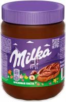 Паста ореховая "Milka" с добавлением какао, 350г Весенний дизайн