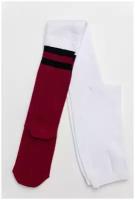 Колготки Berchelli для девочек, фантазийные, без шортиков, размер 122-128, бордовый