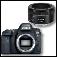 Фотоаппарат Canon EOS 6D Mark II Kit EF 50mm f/1.8 STM, черный