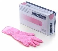 NitriMax Перчатки нитриловые розовые размер M 100 шт/50 пар