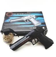 Пистолет детский металлический Desert Eagle "Пустынный орел" 800 шариков в подарок/ пневматический / железный / игрушечный пистолет