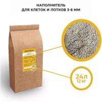 Кукурузный наполнитель для грызунов Зверьковский 12 кг фракция 3-6 мм