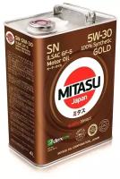 Синтетическое моторное масло Mitasu MJ-101 Gold SN 5W-30, 4 л