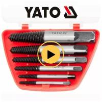 Экстракторы Yato обломанных болтов, 6 штук, 3-25 мм, материал GCR15