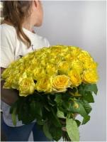 Роза Илиос желтая 80 см