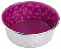 Миска Lilli Pet Candy для животных, серебр/фиолетовая, 400мл