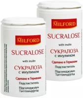 Milford Подсластитель Сукралоза с инулином таблетки, 370 шт. в уп., 2 уп.