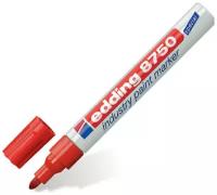 EDDING Маркер-краска лаковый (paint marker) EDDING 8750, красный, 2-4 мм, круглый наконечник, алюминиевый корпус, E-8750/2