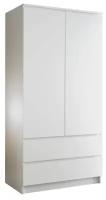Шкаф для одежды книжный ДСВ мебель Мори МШ 900.1, (ШхГхВ): 90.4х50.4х180 см, белый
