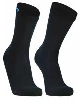 Водонепроницаемые носки DexShell Ultra Thin Crew M (39-42), черный/голубой, DS683BLKM