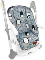 Чехол на стульчик для кормления CherryMom, Водоотталкивающий, с прорезями, "Penguin in Flowers", 27175-CHM