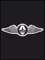 Наклейка на авто "Reno логотип с крыльями" 20х5 см