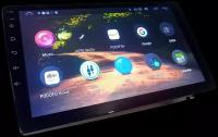Автомагнитола 2 din 9 дюймов на Android 1G+16Gb с экраном с Bluetooth, Wi-fi, GPS, Магнитола 2 дин двухдиновая USB, SD, FM радио