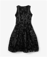 Платье с пышной юбкой черное Gulliver, размер 170, модель 222GPGJC2504