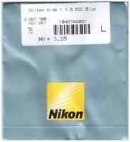 Линза для очков 1.50 Nikon Soltes Wide ECC Blue +1.00 диаметр 75 R