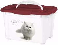 FACKELMANN Контейнер для корма 5,5 л, для кошек, контейнер для животных, ёмкость для корма, ящик для хранения сухого корма