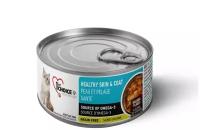 Влажный корм для кошек 1st Choice Skin&Coat, беззерновой, для здоровья кожи и блеска шерсти, с лососем 85 г (кусочки в соусе)