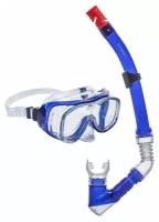 Набор для плавания Atemi маска+трубка Синий