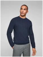 Пуловер мужской, s.Oliver, артикул: 130.10.109.17.170.2104201, цвет: темно-синий (59W1), размер: S