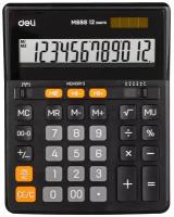 Калькулятор настольный Deli EM888 черный 12-разр