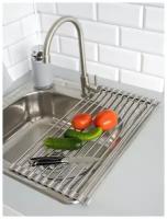 Сушилка кухонная LUCKY 47x23 см, нержавеющая сталь, цвет серый T000319