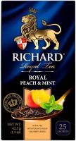 Чай черный Richard Royal Peach & Mint в пакетиках, персик и мята, 25 пак