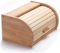 Хлебница деревянная большая для хлеба с откидной крышкой